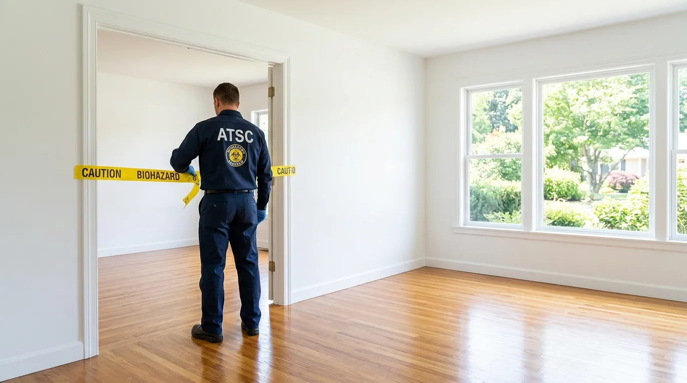 Certified biohazard cleanup crew performing Decomposition Cleanup in Mechanicstown